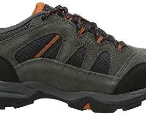 Hi-Tec Men's BANDERRA II Low WP Wide Rise Hiking Boots, Grey Charcoal Graphite Burnt Orange 51, 11