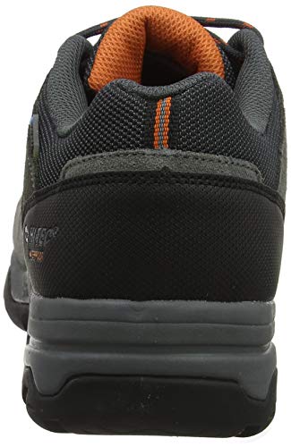 Hi-Tec Men's BANDERRA II Low WP Wide Rise Hiking Boots, Grey Charcoal Graphite Burnt Orange 51, 11