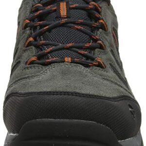 Hi-Tec Men's BANDERRA II Low WP Wide Rise Hiking Boots, Grey Charcoal Graphite Burnt Orange 51, 11