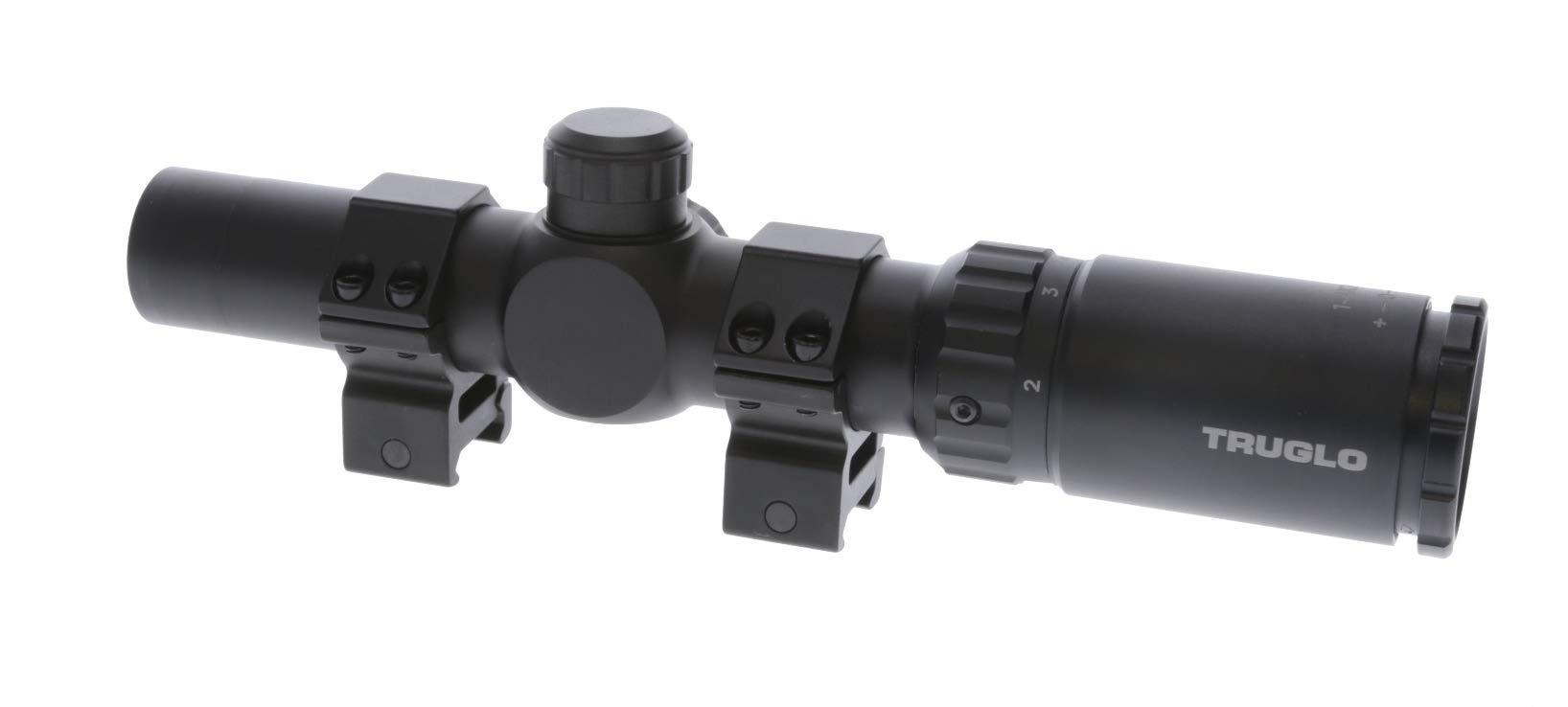 TRUGLO TruBrite 30 Hunter 30mm Compact Waterproof, Shockproof, Fogproof Gun Hunting Scope, 1-4 x 24mm, Matte Black