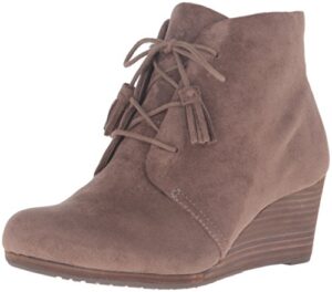 dr. scholl's shoes women's dakota boot, stucco microfiber suede, 9.5 m us