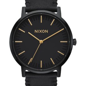 Nixon Porter Leather A1058-1031 Black Leather Men’s Watch 40mm