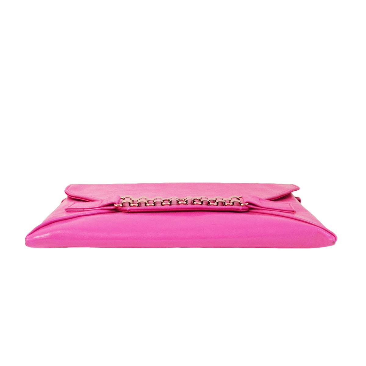 JNB Women's Slip-through Chain Envelope Clutch Fuchsia