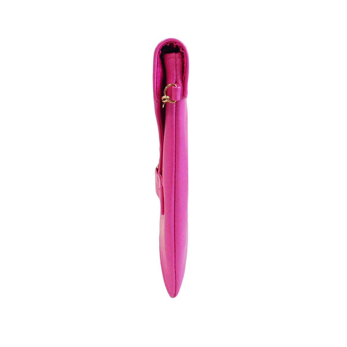 JNB Women's Slip-through Chain Envelope Clutch Fuchsia