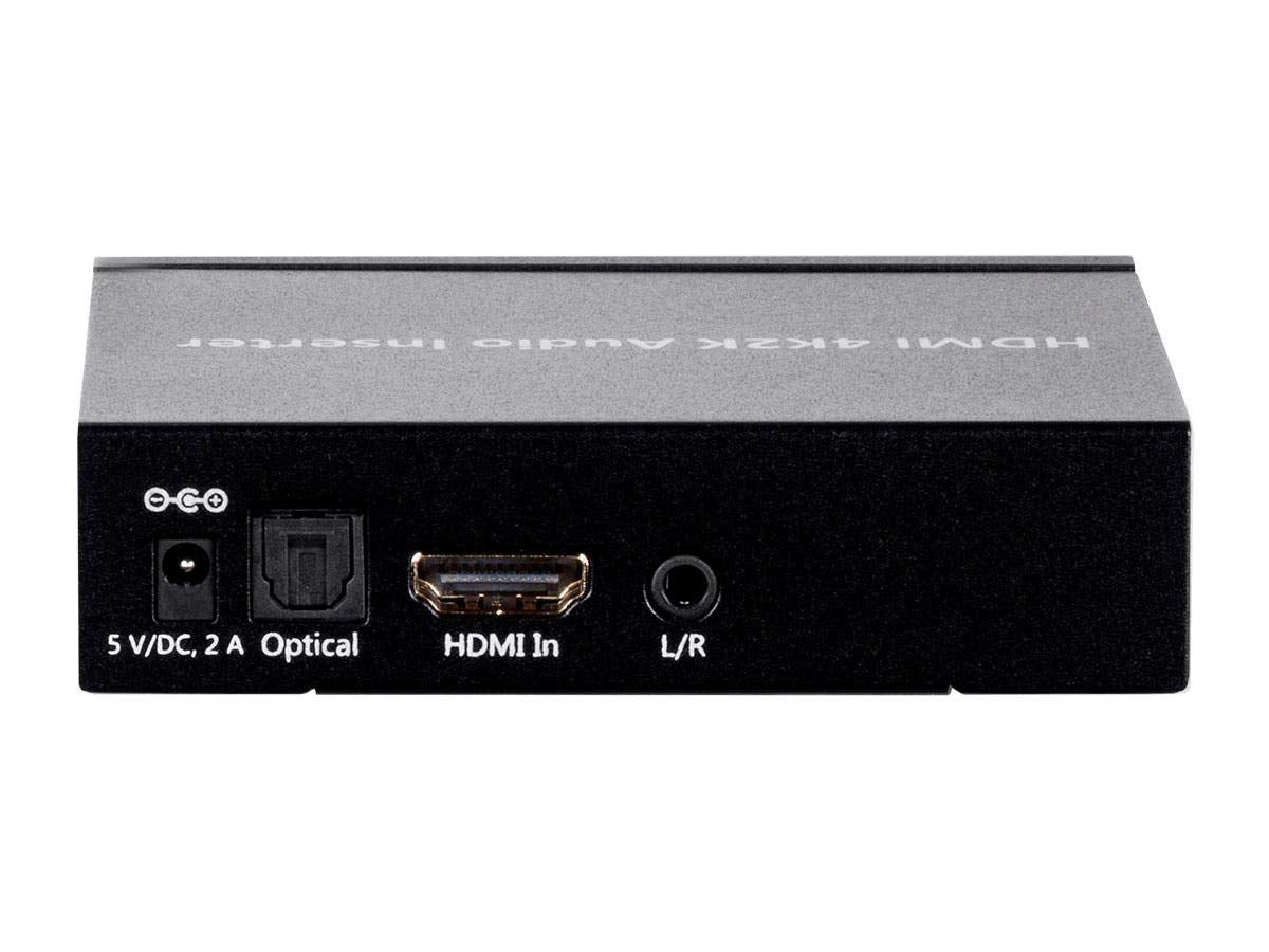 Monoprice 113347 BlackbirdTM 4K Series HDMI Audio Inserter, Black 2.3 x 7 x 9.5