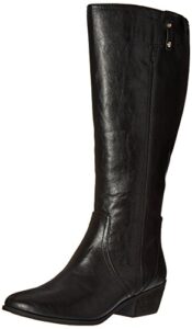 dr. scholl's shoes women's brilliance wide calf riding boot, black, 7 m us