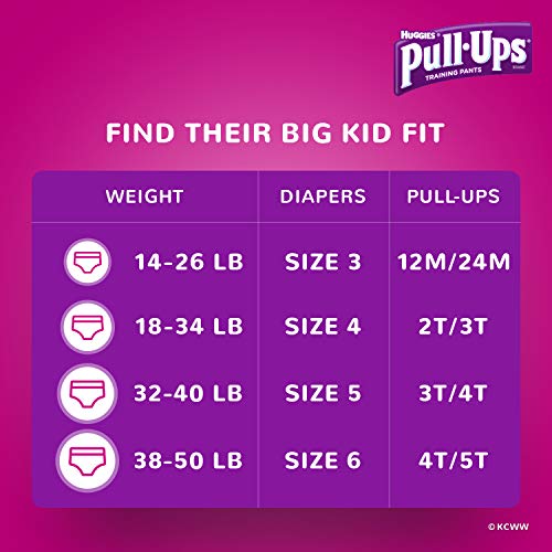 Pull-Ups Learning Designs for Girls Potty Training Pants, 2T-3T (18-34 lbs.), 25 Ct. (Packaging May Vary)