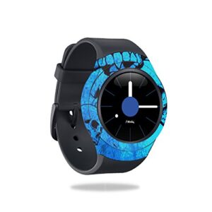 mightyskins skin compatible with samsung gear s2 3g - blue skulls | protective, durable, and unique vinyl decal wrap cover | easy to apply, remove, and change styles | made in the usa