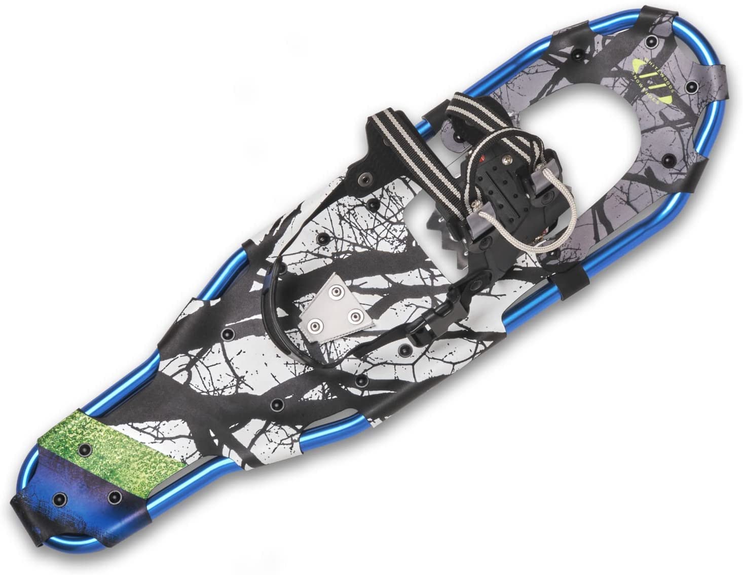 Whitewoods LT30 Adult Aluminum Alloy Back Country Touring Snowshoes, 200+lbs, Blue, LT 30 – 30"x82" for 200+lbs