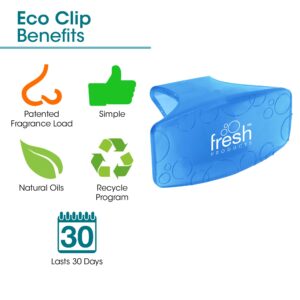 Fresh Products Eco Bowl Clip, Air Freshener, Toilet Freshener, Trash Freshener, Chemical-Free, Natural Oils, Discreet - Cotton Blossom Fragrance, Blue, Made In USA, 12pk