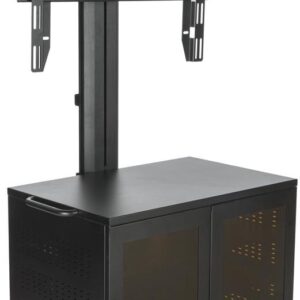 Displays2go LPGP36AV7 Portable TV Stand with Locking Storage Cabinet, 30-84 Inch VESA Mount