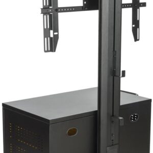 Displays2go LPGP36AV7 Portable TV Stand with Locking Storage Cabinet, 30-84 Inch VESA Mount