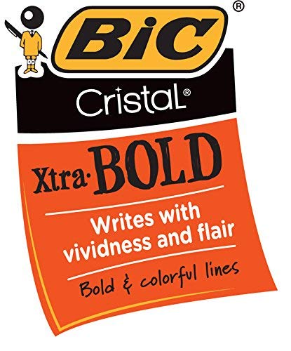 Bic Cristal Xtra Bold Stick Ballpoint Pens Combo Set: Set Includes 72 Pens ( Assorted Fashion Colors: Black, Blue, Green, Red, Purple, Light Blue, Lime Green)