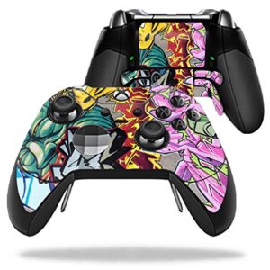 mightyskins skin compatible with microsoft xbox one elite wireless controller case wrap cover sticker skins graffiti wild styles