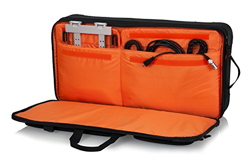 Gator Club Series DJ Backpack with Adjustable Interior and Bright Orange Lining Fits 27" Controllers (G-CLUB-CONTROL-27BP)