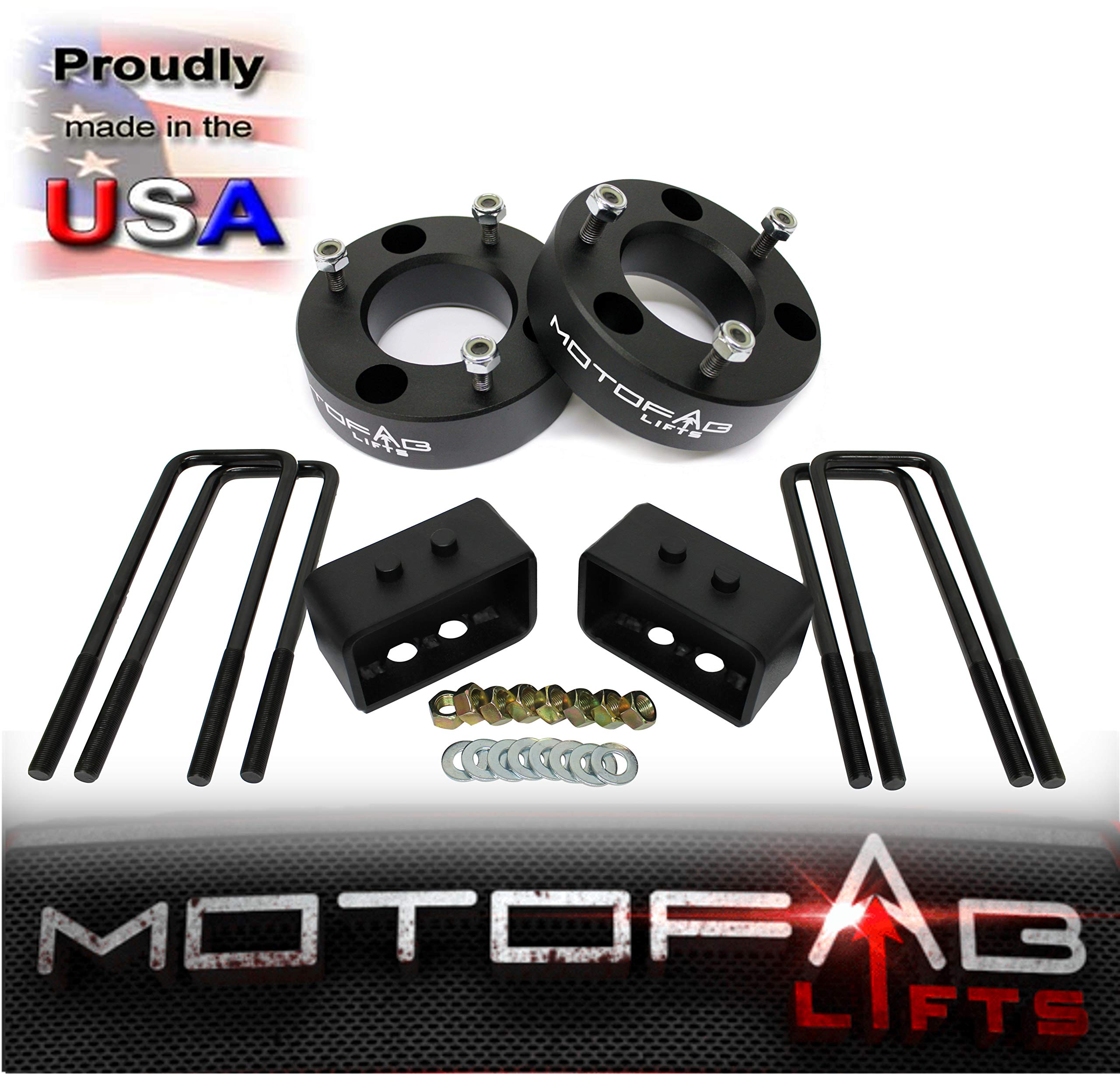 MotoFab Lifts F150-2.5F-3R 2.5" Front and 1.5" Rear Leveling lift kit Compatible with Ford F150 4WD