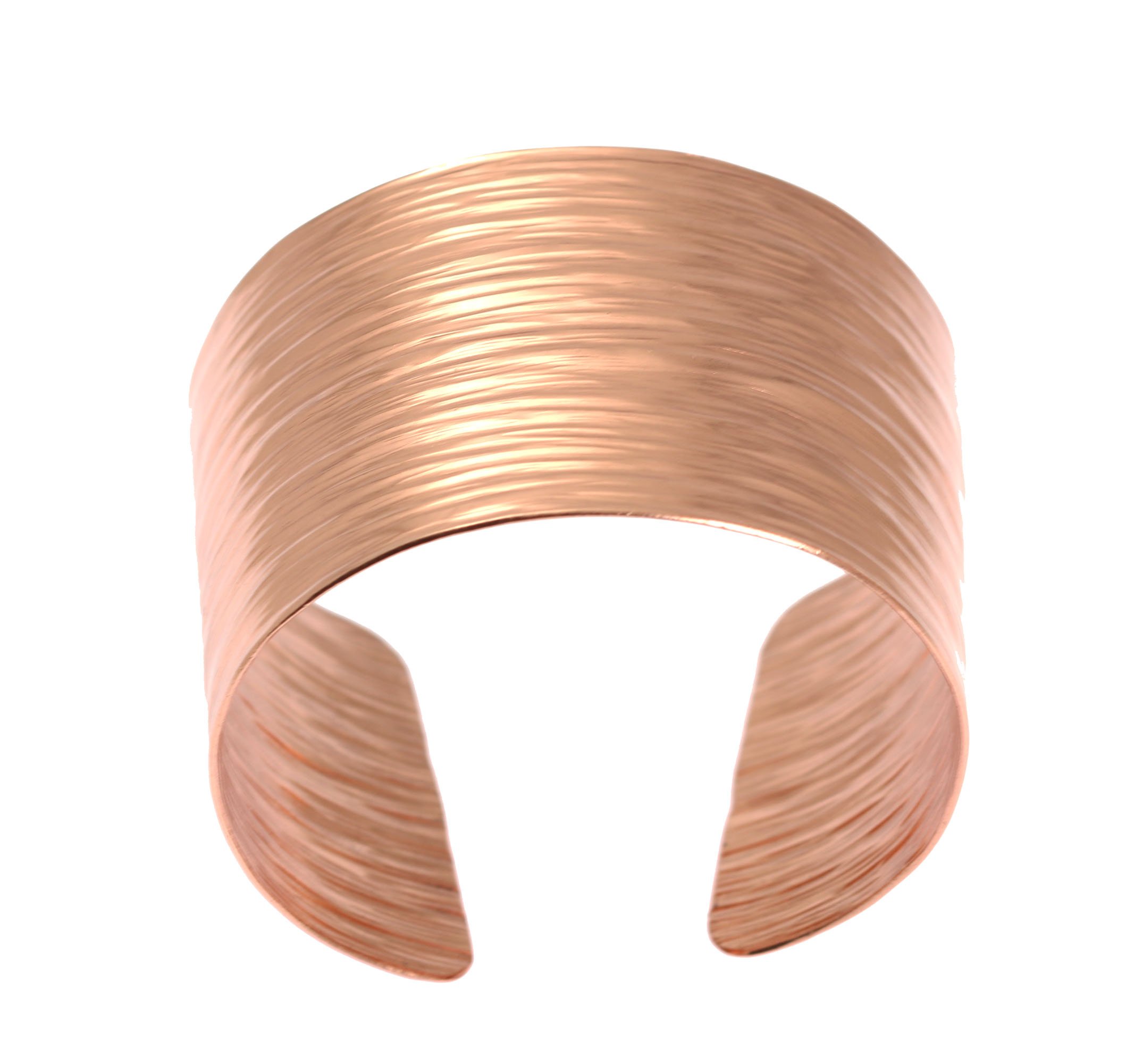 John S. Brana Copper Bark Cuff Bracelet Handmade Jewelry - 100% Uncoated Solid Copper (6.5 Inches)