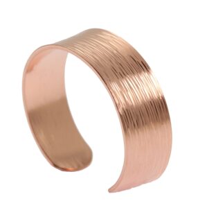 john s. brana chased copper cuff bracelet handmade jewelry - 100% solid uncoated copper (6.5 inches)