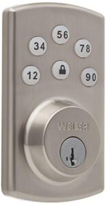 weiser ged1460x15 satin nickel keypad lock with smartkey re-key technology