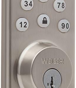 Weiser Ged1460x15 Satin Nickel Keypad Lock with SmartKey Re-Key Technology