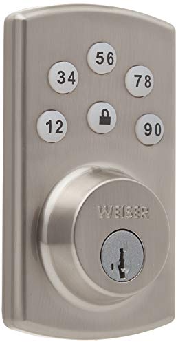 Weiser Ged1460x15 Satin Nickel Keypad Lock with SmartKey Re-Key Technology