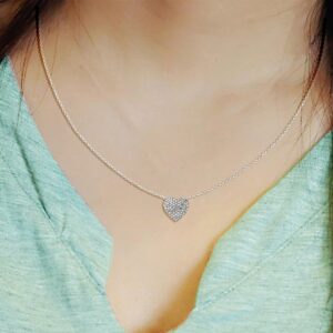 Hdiamonds Sterling Silver Diamond Heart Necklace Pendant (1/4 CTTW)