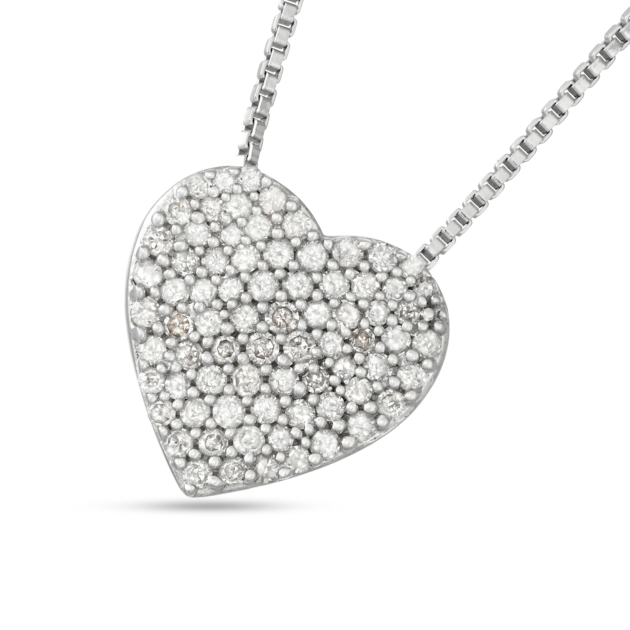 Hdiamonds Sterling Silver Diamond Heart Necklace Pendant (1/4 CTTW)