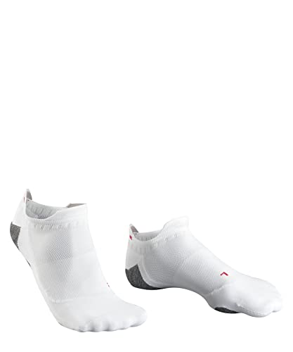 FALKE Men's RU5 Race Invisible Running Socks, No Show, Ultralight Cushion, Athletic Sock, Breathable Quick Dry, Nylon, White (White-Mix 2020), 9-10, 1 Pair