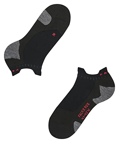 FALKE Womens RU5 Invisible Socks Anti Blister, Breathable Moisture Wicking, Ultralight Cushion, Non-Slip, Cooling, Black (Black-Mix 3010), US 6.5-7.5 (EU 37-38 Ι UK 4-5), 1 Pair