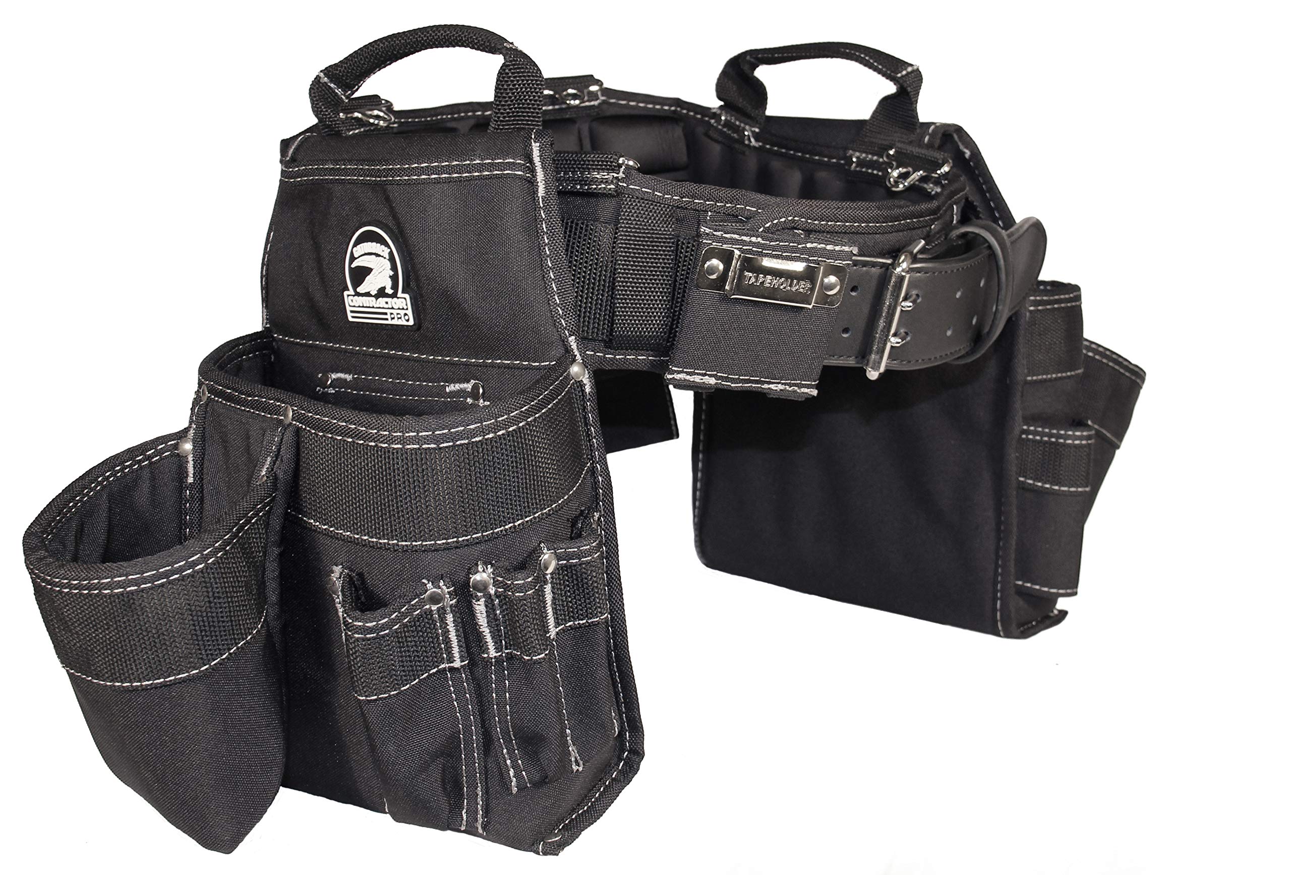 Gatorback Professional Carpenter's Tool Belt Combo w/Air-Channel Pro Comfort Back Support Belt. (Medium 31-35 Inch Waist)