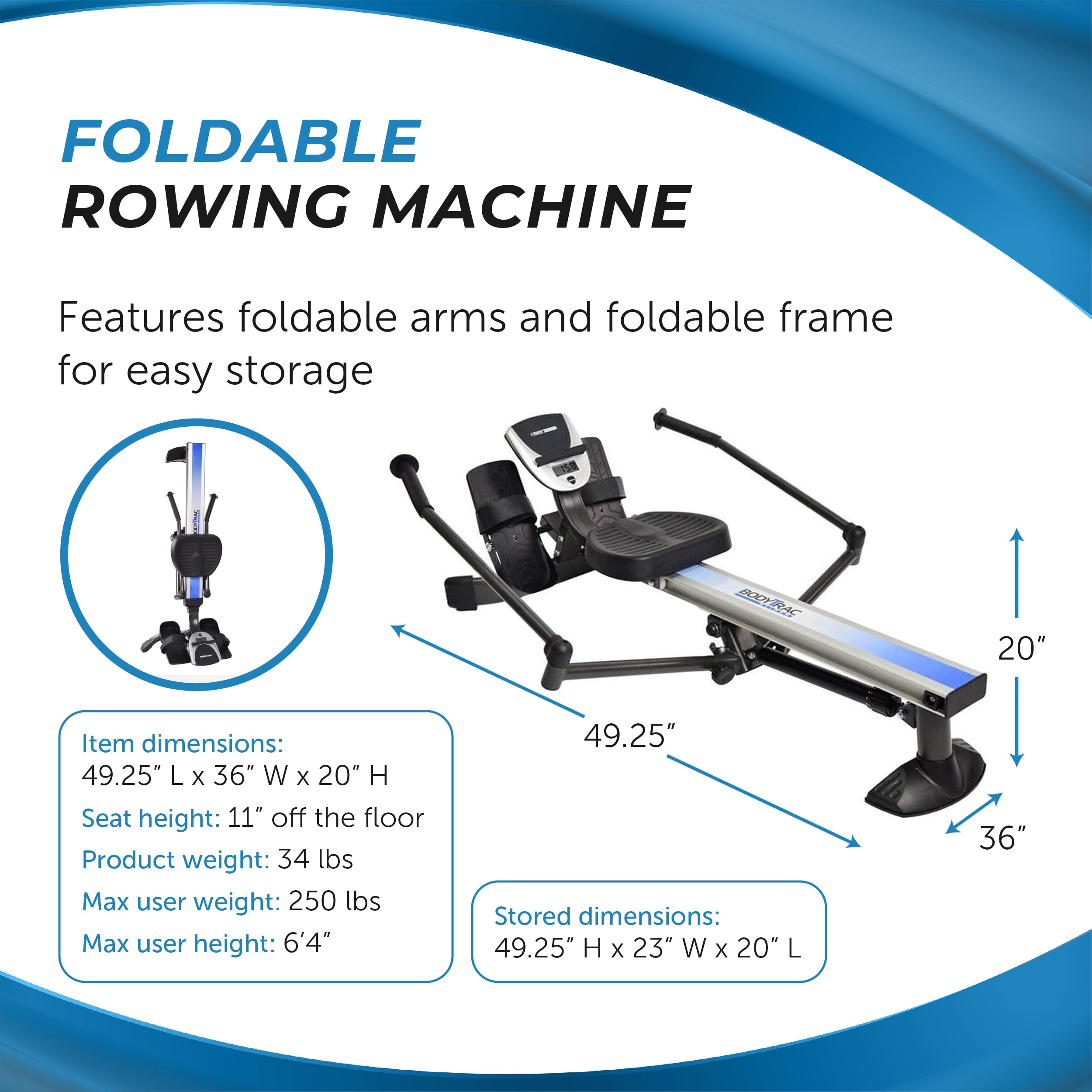 Stamina BodyTrac Glider Exercise Rowing Machine