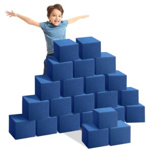 isellfoam foam pit cubes/blocks 500 pcs. (blue) 4"x4"x4" flame retardant foam blocks for gymnastics, freerunning and parkour courses, skateboard parks, bmx, trampoline arenas, made in usa