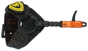 tru-fire spark youth buckle foldback archery bow release - adjustable black strap for smaller wrists