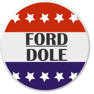 ford / dole red white blue stars 1.25” pinback button pin gerald / bob