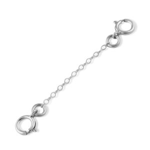 Nostrand Sterling Silver 1mm Bracelet Safety Chain 1", 2", 3" (1 Inches)