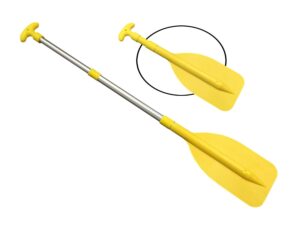 pactrade marine boat kayak canoe rafting jet ski tube yellow plastic telescopic aluminum mini oar paddle extended from 20'' to 41.3" boat accessories for kids and adults