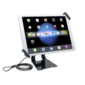 Anti-Theft Grip- CTA Adjustable Grip and Stand for iPad 10th Gen 10.9" - iPad 10.2" 7th/8th/9th Gen - iPad Air 4 - iPad Pro 11-12.9" - iPad Pro - Surface Go 3 & 9.7-14” Tablets - Black (PAD-ATGSL)