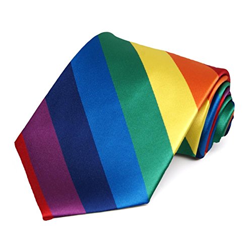 tiemart Striped Tie (Rainbow)