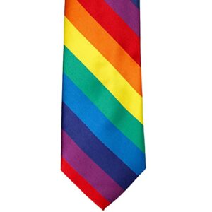 tiemart Striped Tie (Rainbow)