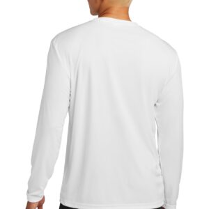 Clothe Co. Long Sleeve Workout Shirts for Men, Dry Fit Shirts for Men, Long Sleeve Gym Shirts Men (Available in Big & Tall), L, White