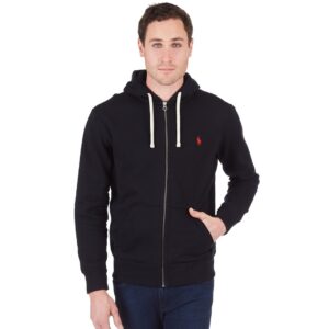 POLO RALPH LAUREN Men's Classic Fleece Full Zip Hoodie, Black, XXL