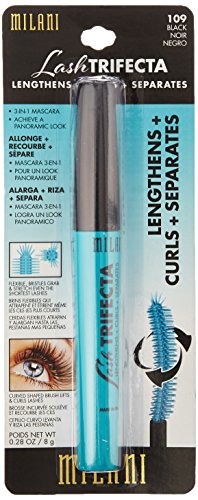 Milani Lash Trifecta Mascara, Black, 0.28 Ounce