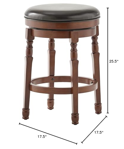 Christopher Knight Home Waldo Reconstituted Leather Counter Stools, 2-Pcs Set, Chocolate Brown