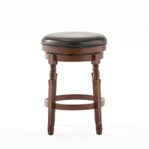 Christopher Knight Home Waldo Reconstituted Leather Counter Stools, 2-Pcs Set, Chocolate Brown