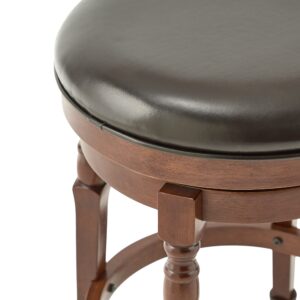 Christopher Knight Home Waldo Reconstituted Leather Counter Stools, 2-Pcs Set, Chocolate Brown