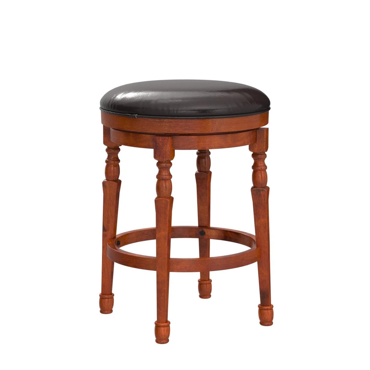 Christopher Knight Home Waldo Reconstituted Leather Counter Stools, 2-Pcs Set, Chocolate Brown