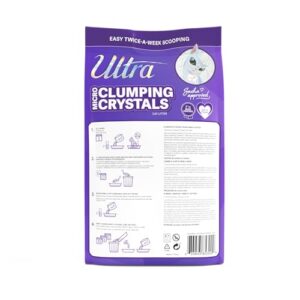 Ultra Pet Clumping Crystal Cat Litter, White Crystals with Multicolor Crystals, 5 Lbs