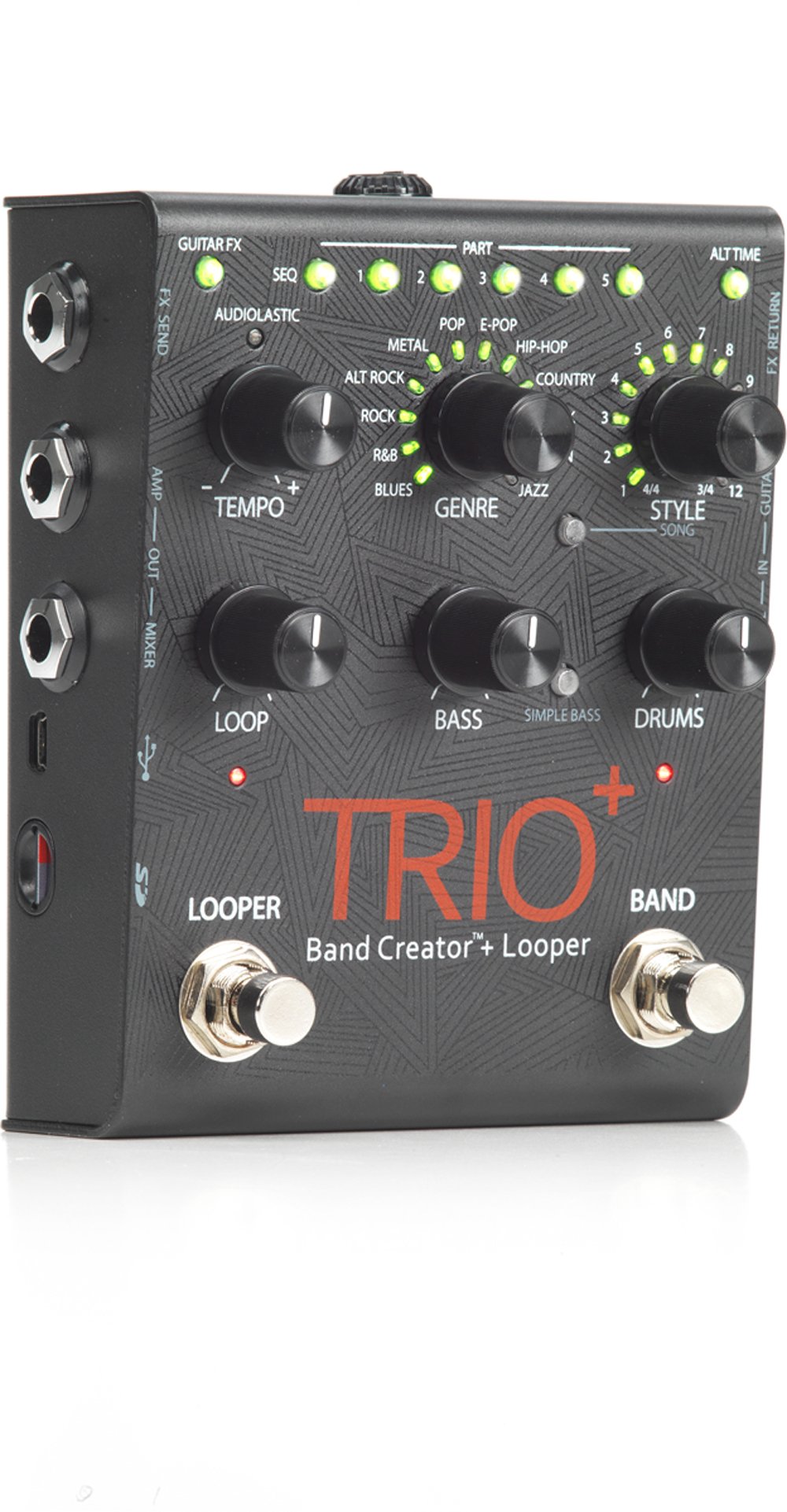 Digitech Trio+ Band Creator + Looper w/ Patch Cables and Power Supply