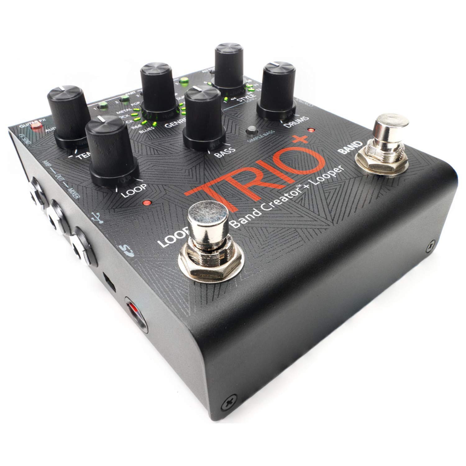 Digitech Trio+ Band Creator + Looper w/ Patch Cables and Power Supply