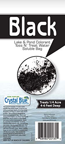 Sanco Industries Pond Dye - Black Individual Water Soluble Packet - 1 Pack Treats 1/4 Acre